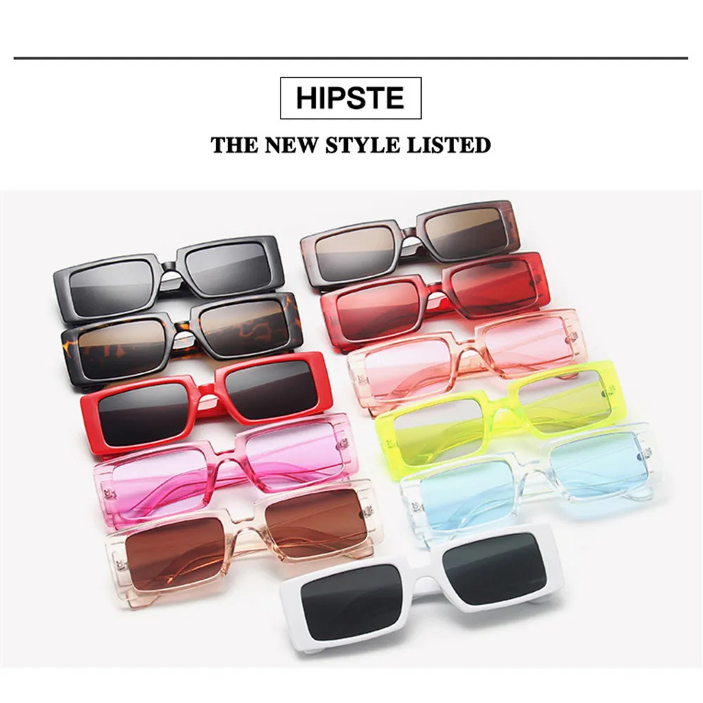 Retro Female Shades Eyewear Vintage Sunglasses Women Sunglass Rectangle Sun Glasses Small Rectangle Sunglasses