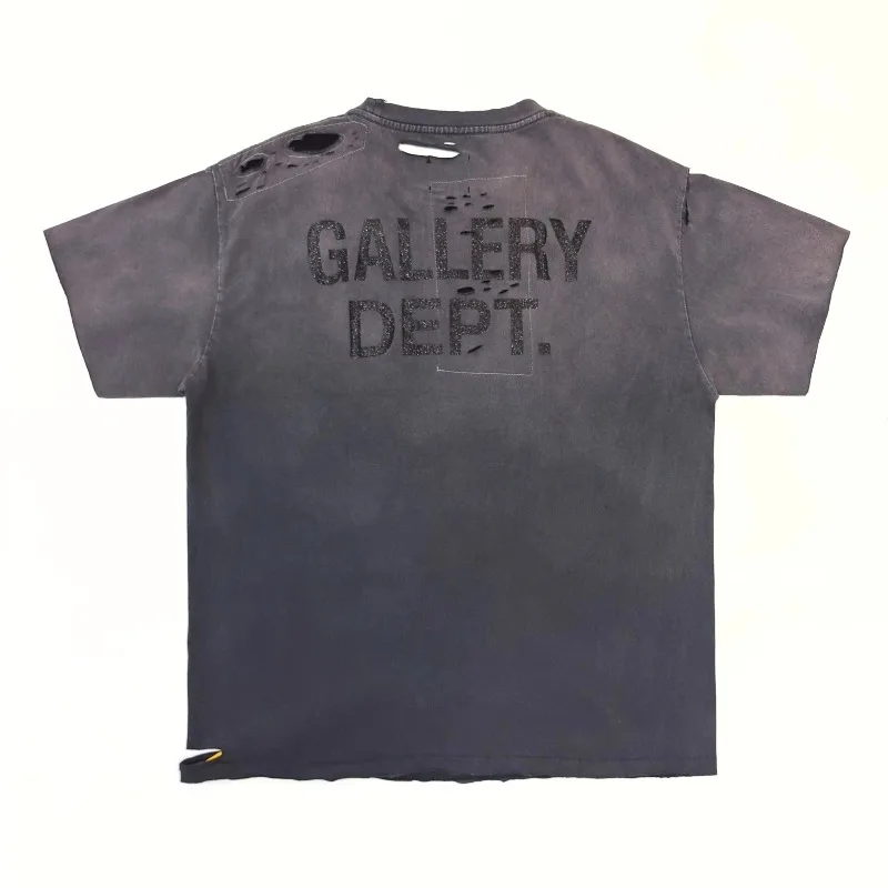 Gallery Dept Ripped Patch Pocket Letter Print Short Sleeve Tee