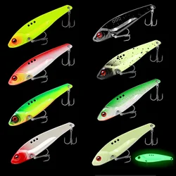 Luminous Metal VIB Spinner Spoon Fishing Lures 7/10g Gold Silver Artificial Bait With Feather Treble Hook Trout Pike Bass Tackle