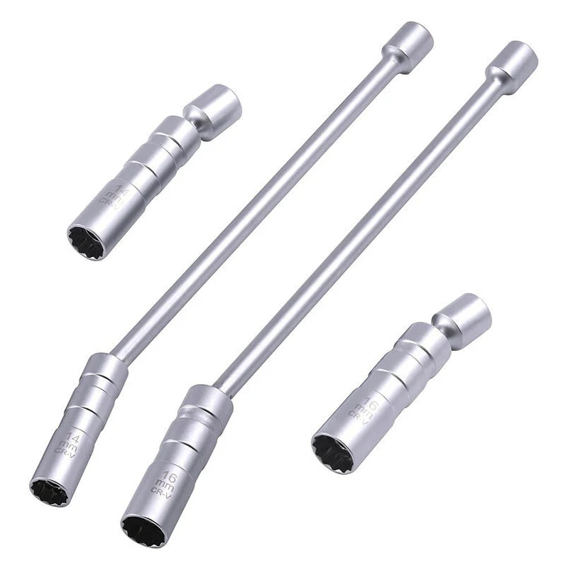 14/16mm Car Repairing Tool Spark Plug Socket Wrench Magnetic 12 Angle Spark Plug Removal Tool Thin Wall 3/8\