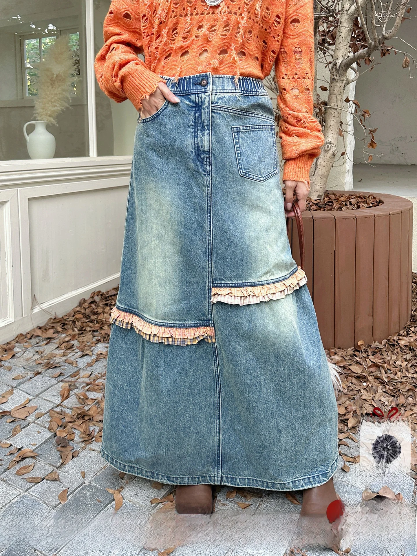 

Brand Denim ter Skirt High Waist A-Line Casual Sle for Ladies Daily Wear DEARSOCUTE Buy Hand Store