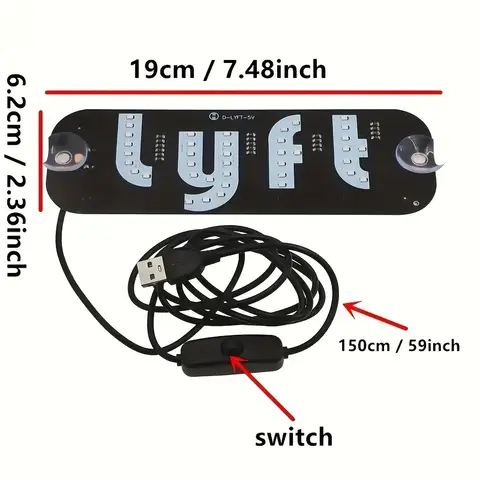 Carolyn 2 st Synkronisera Flera Devil Eyes Bluetooth APP Kontrolllampa LED-Display Scrollande Skyltlampa för Bil Lastbil Vindruta 10 best sales Uber LED-skylt för bil - №7