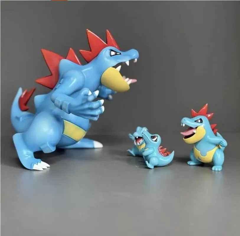 Cartoon Anime Pokemon Totodile Croconaw Feraligatr World Action Figure Desktop Statua Modello Giocattolo Regalo