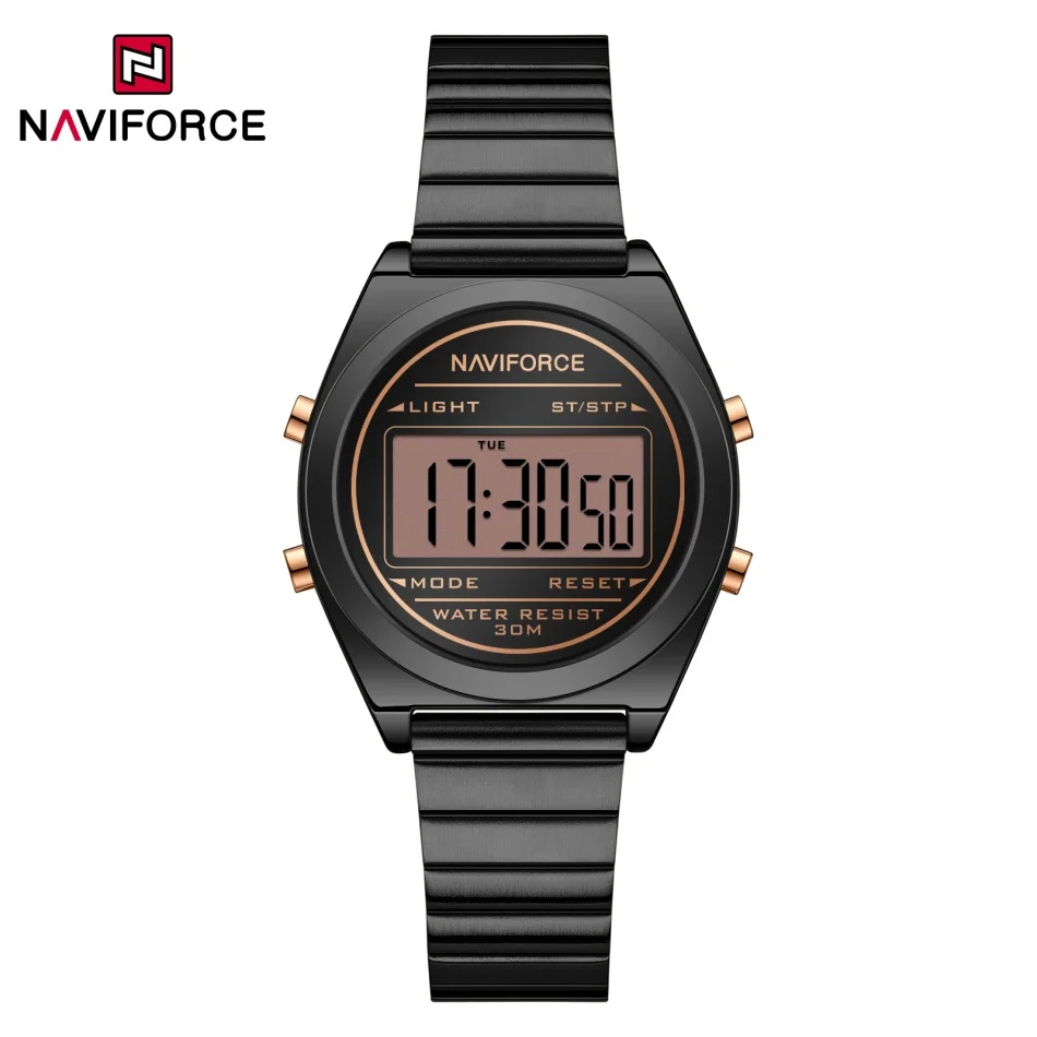 

NAVIFORCE Fashion Women Watches Sports Digital LCD Alarm Chrono Electronic Clock ladies 30m Waterproof Wristwatch Reloj Mujer