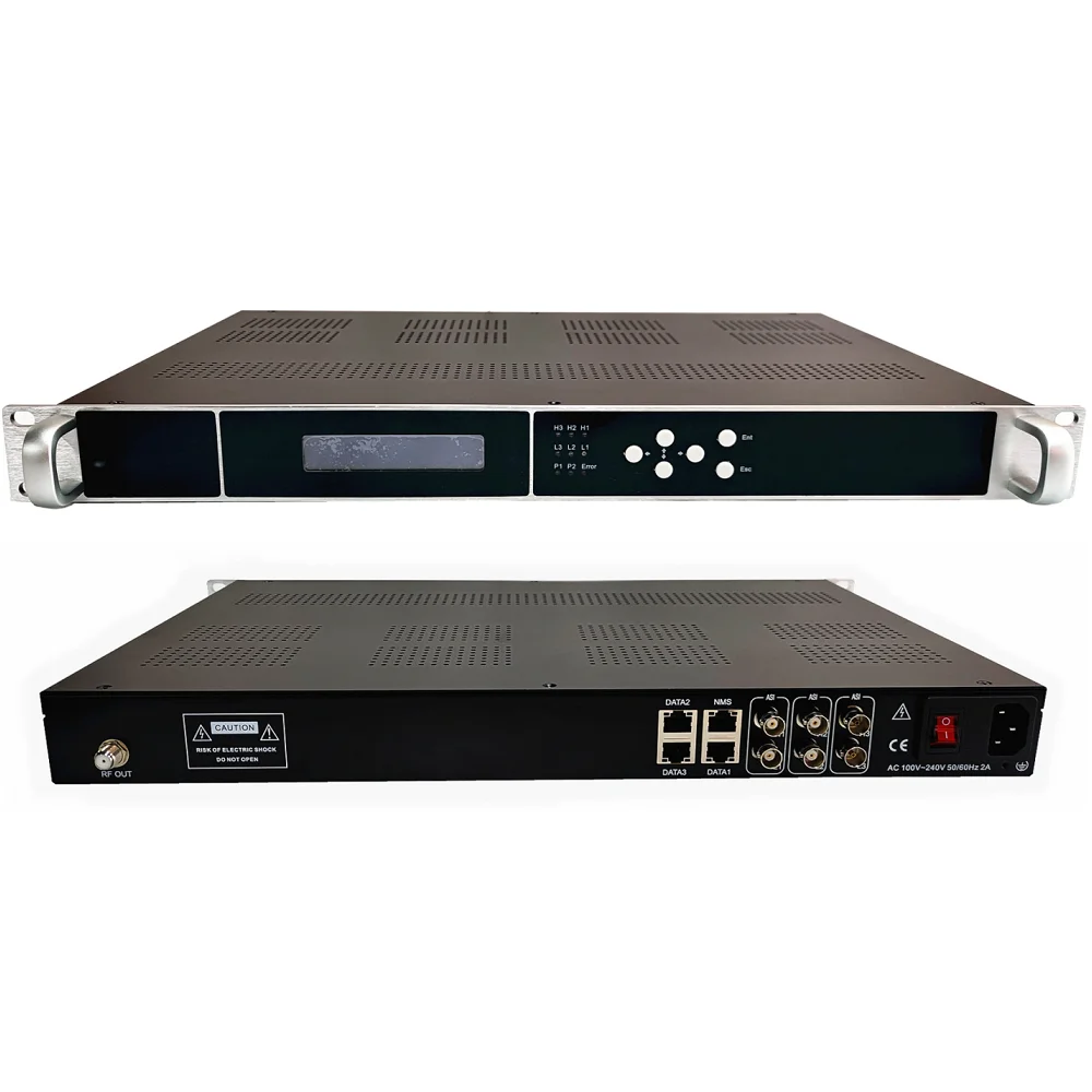 8RF Output IP to isdbt Modulator Digital IPTV to ISDBT IP/ASI to 16 carriers non-adjacent rf ISDB-T Modulator (DVB-T optional)