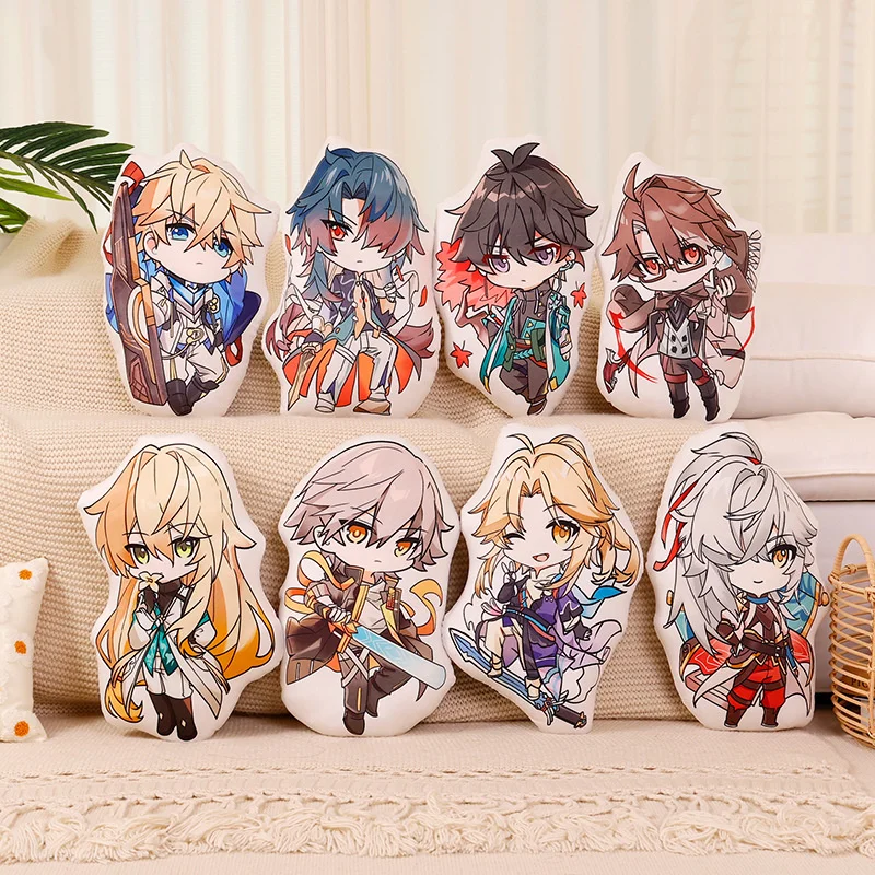 Game Honkai: Star Rail Pillows Plush Toys Stuffed Cute Doll Anime Cushion Game Characters Double Sided Pattern Throw Pillow Gift