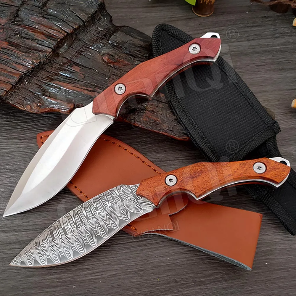 Fixed Blade Pocket Knife Damascus Steel Boning Knife Butcher Knife Forged Handmade Cooking Tool Chef Fruit Knife