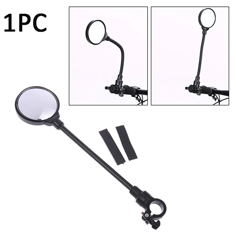 1Pc Bike Mirror 360 ° Rotatable And Adjustable Handlebar Rearview Mirror Bike Wide Angle Rear View Shockproof Convex Mirror