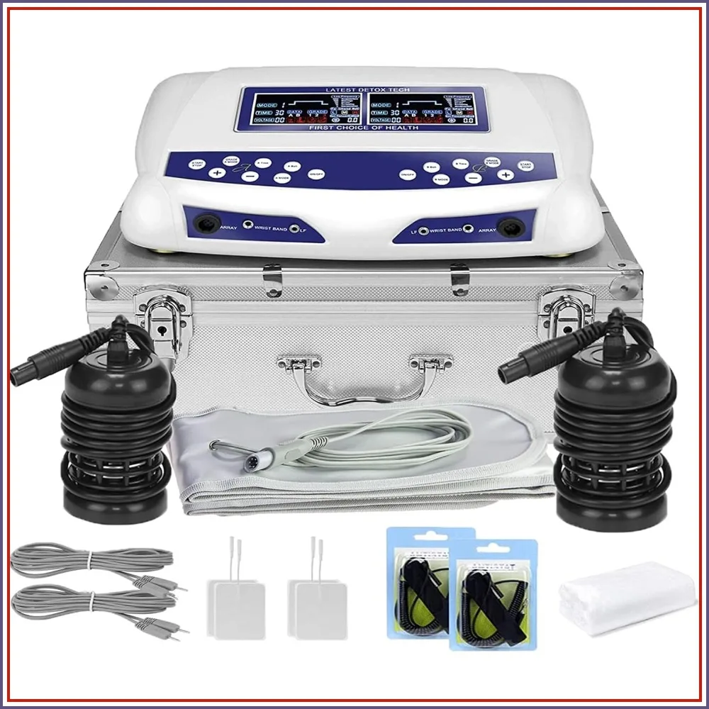Professional Dual Ionic Foot Bath Detox Machine with 8 Modes & Far Infrared Belt for Home Use