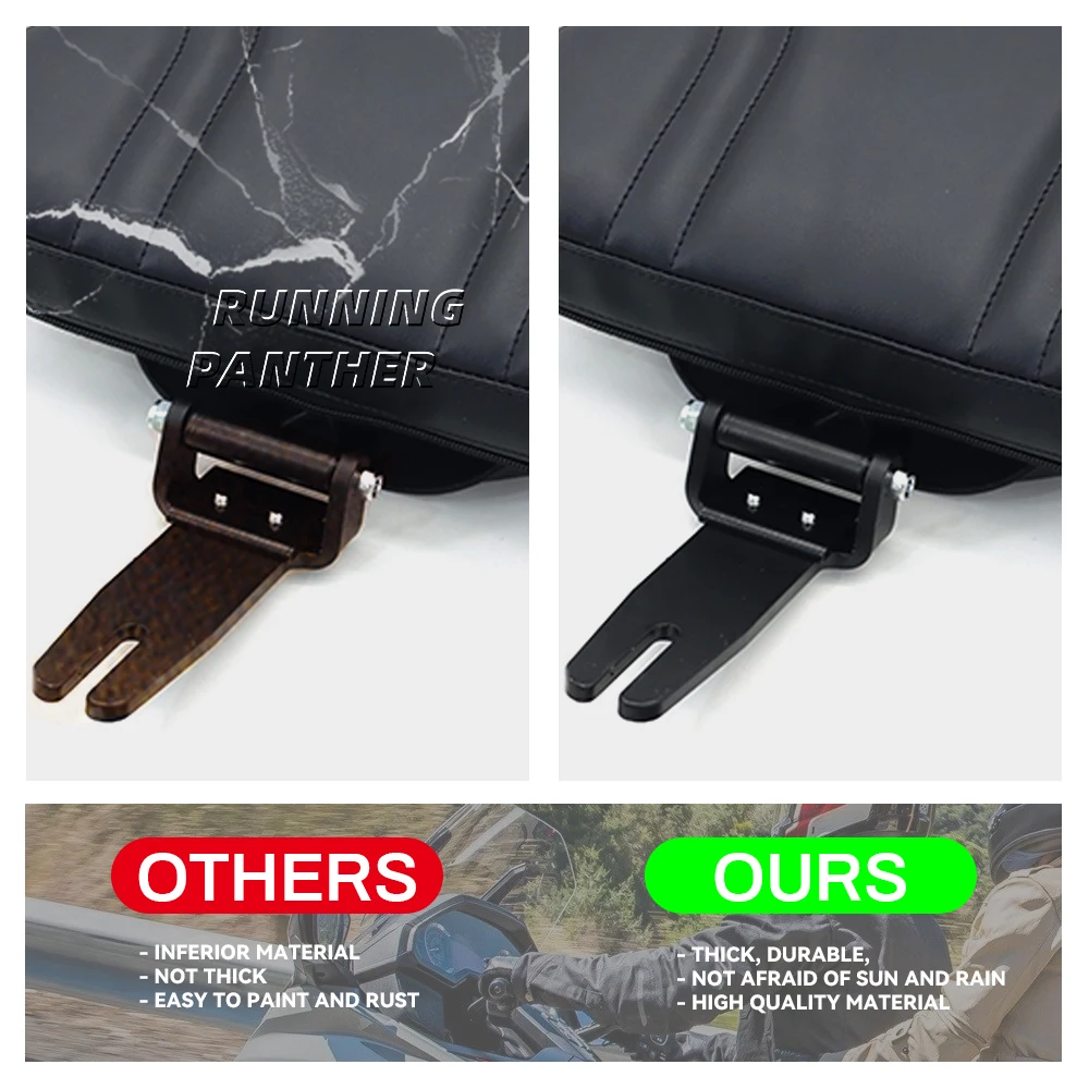 NEW Motorcycle Adjustable Stitched Driver Rider Seat Backrest Pad FOR HONDA Goldwing GL1800 2018-2022 2021 2020 2019 - Image 4