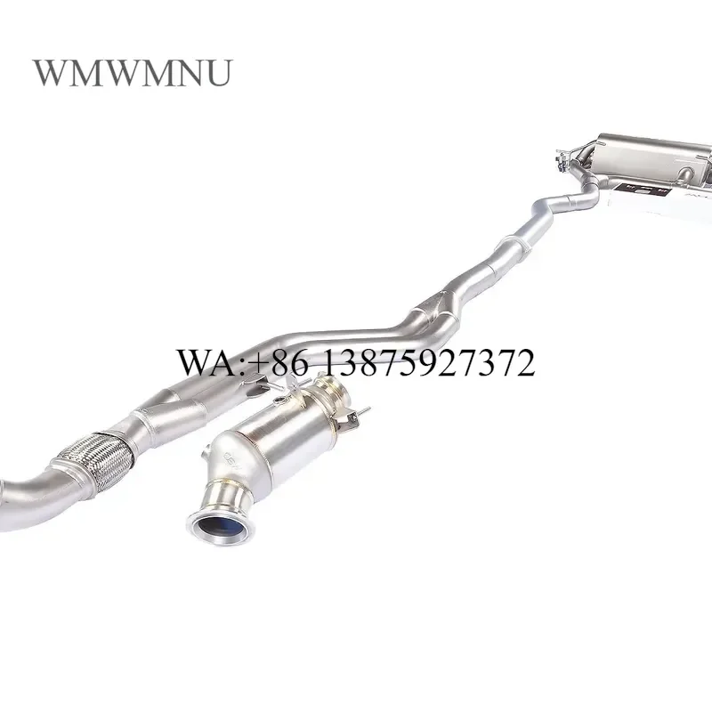 Wmwmnu For 435i F32 F33 F36 N55 3.0T 2014-2016 Full Exhaust System Turbo Back Quad Tip 304 Stainless Steel Muffler