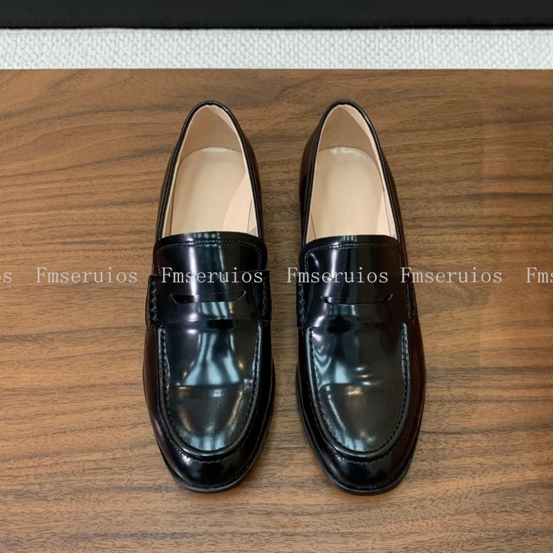 

Женская обувь на плоской подошве, высокое качество, простые элегантные туфли из натуральной кожи с круглым носком, повседневные удобные модные офисные женские лоферы