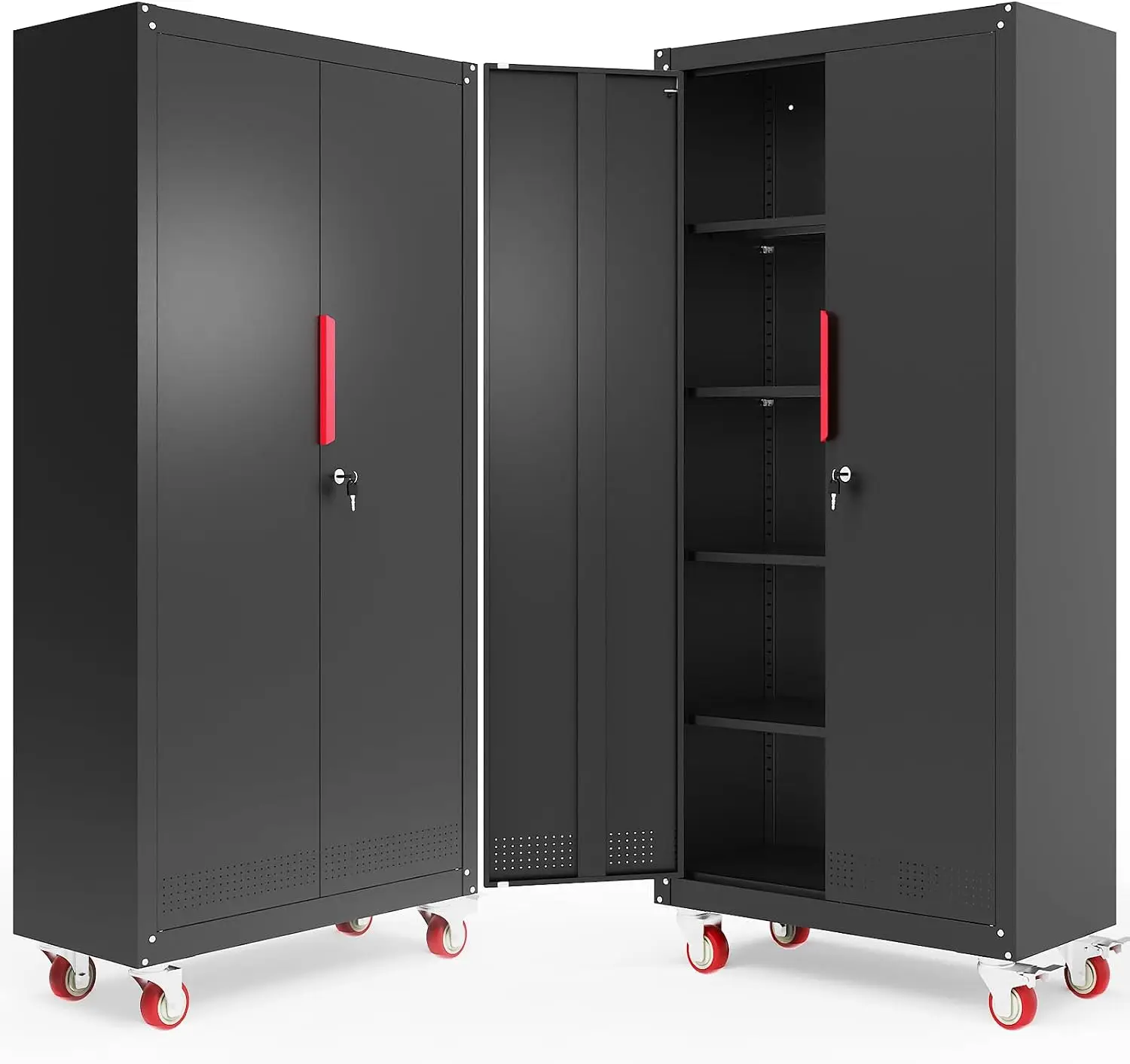 Metal Storage Cabinet with Wheels,71