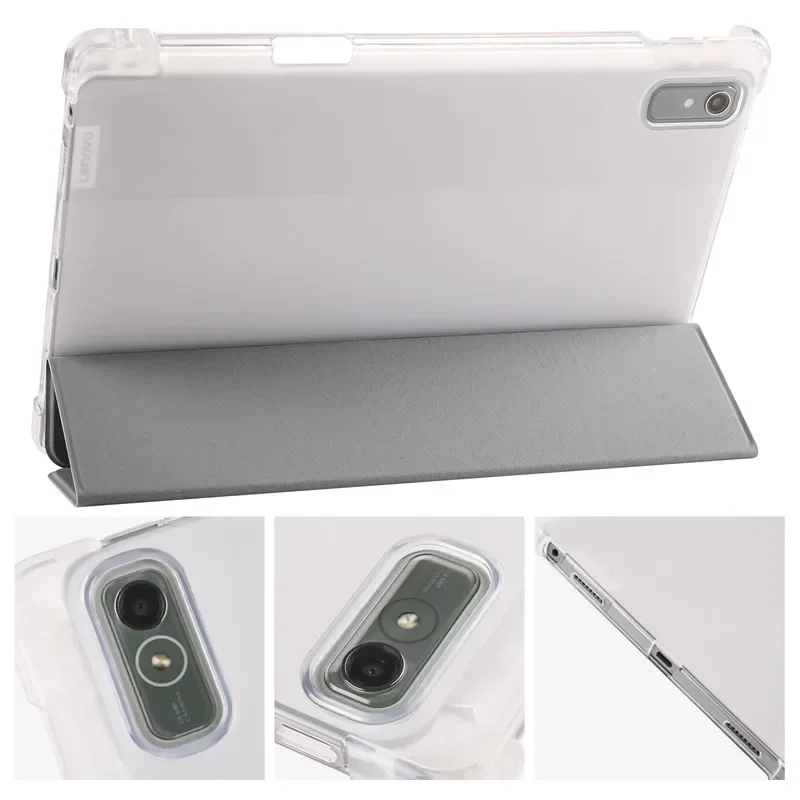 Tablet Case for Lenovo Tab P11 2nd Gen M11 2024 Case Pen Holder Trifold PU Flip Leather Soft Back Stand Tablet Protection Cover
