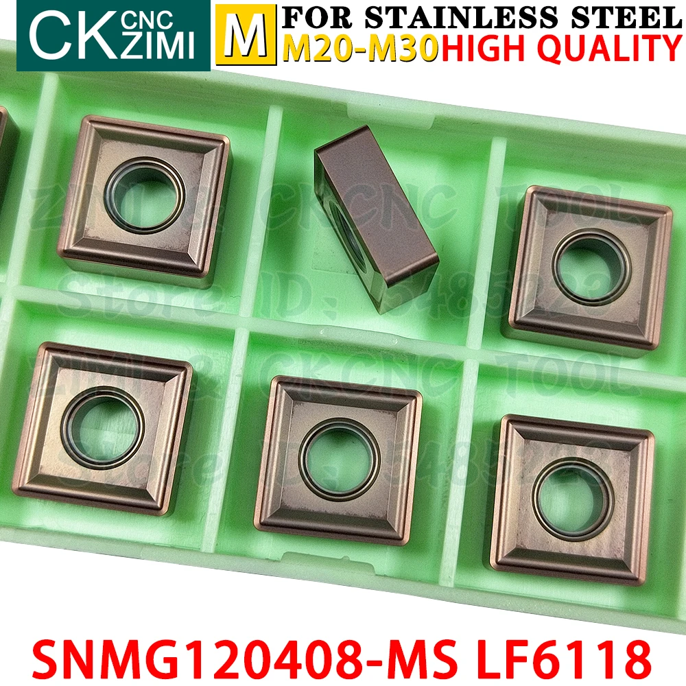 SNMG120408-MS LF6118 SNMG 120408 MS LF6118 Carbide Inserts External Turning Inserts Tools CNC Metal Lathe Turning Cutting Tools
