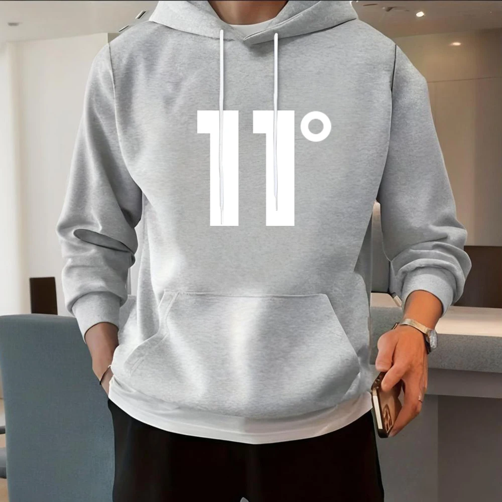 Relaxed high-quality men's stylish pullover hoodie - single-color fabric - hip-hop sportswear - men's and women's styles - versi