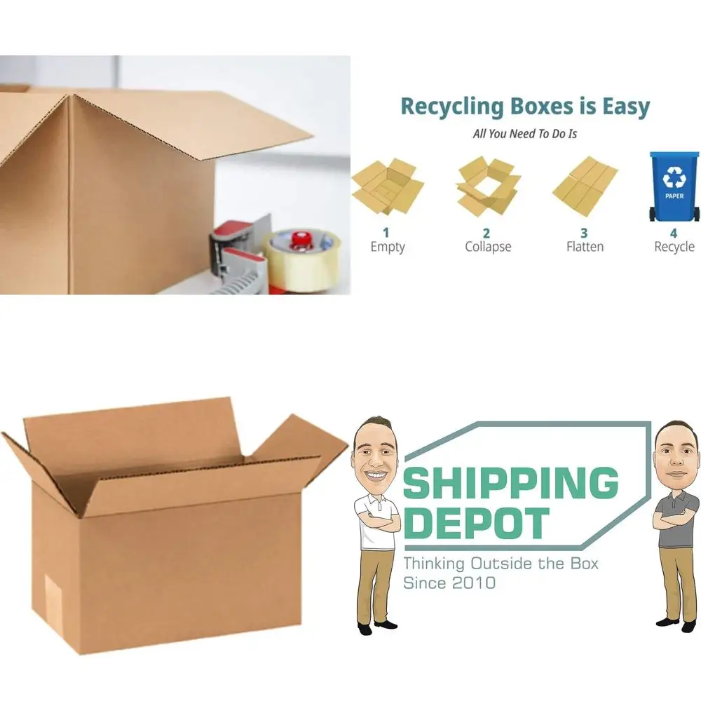 

100 Pack 9x5x5 Inch Corrugated Cardboard Boxes for Shipping, Packing, and Moving