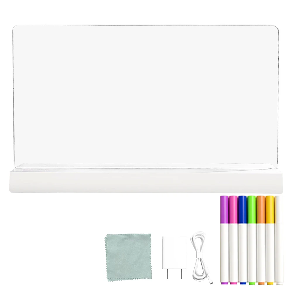 لوحة تحديد متوهجة LED USB شحن لوحة عرض الفلورسنت لوحة رسم ذاتية الصنع للمنزل