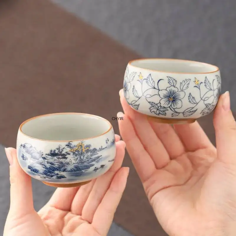  Ru Kiln Tea Cup Master Cup Ceramic Cracked  Teacup Single Cup