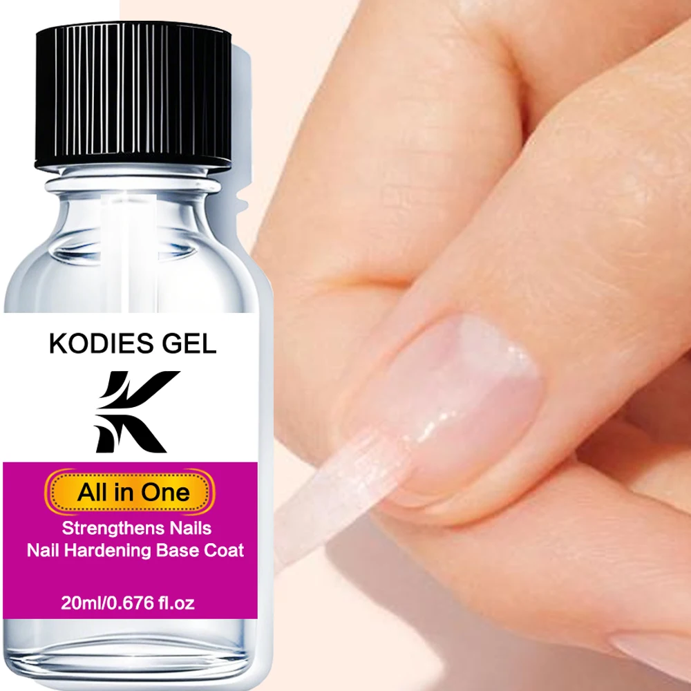 KDOIES เจลบำรุงเล็บและเร่งการเจริญเติบโต 20 มล. ออลอินวัน เจลเคลือบเล็บแข็งแรง ท็อปโค้ท เบสโค้ท แห้งเร็ว เงางามพิเศษ
