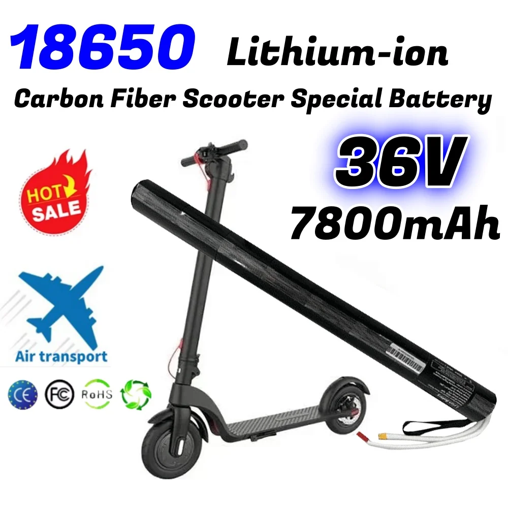 

36V 7.8Ah 18650 lithium ion carbon fiber scooter special 7800mAh battery is suitable for Scooter accessories
