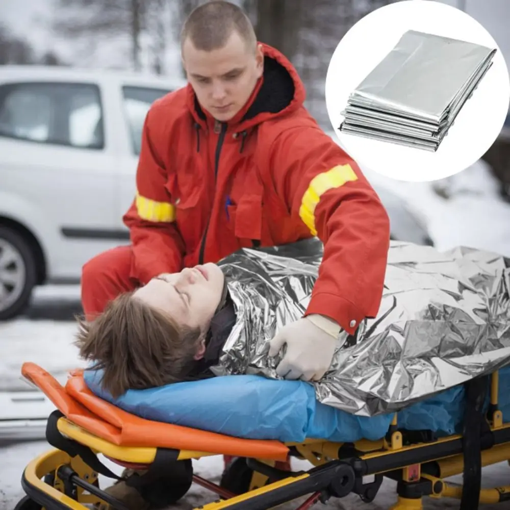 Rescue Kit Windproof Thermal Blanket Portable Waterproof Foil Blanket PET Foil All Weather Survival Blanket Marathons