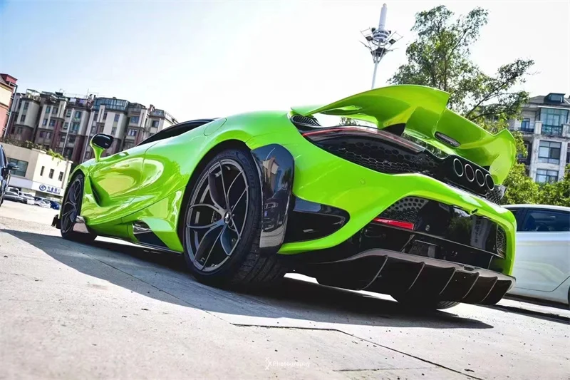 تستخدم ل ماكلارين 720S ألياف الكربون 765LT نمط المصد الأمامي الجانب تنورة المصد الخلفي قطعة من نسيج الخلفي سبويلر العادم طقم الجسم