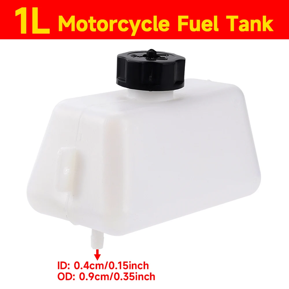 

1pc 1L Motorcycle Petrol Oil Fuel Tank For Mini Motor Dirt Bike Dirtbike Filter motorcycles Accessories white Plastic Fuel Tank