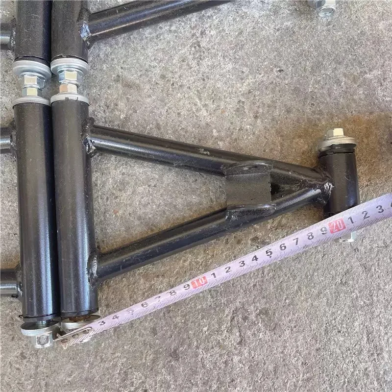 Front Suspension Kit Swing Arm Steering Knuckle 4 Stud Flange Shock Absorber For DIY Go Kart ATV