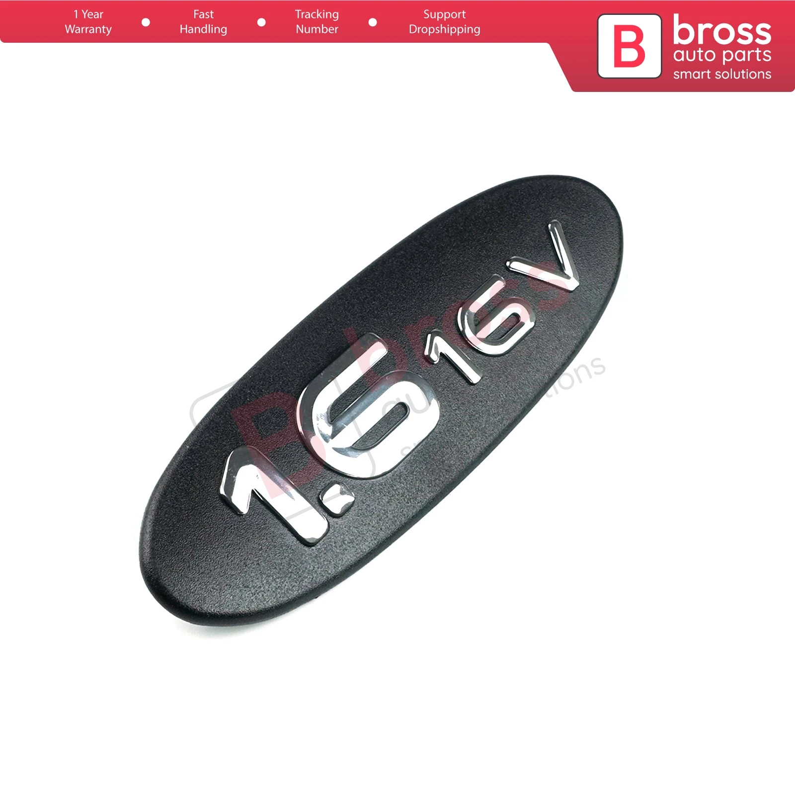 Bross BSP573 Black 1.6 16V Badge Monogram Emblem for Megane MK1 1995-2002 Megane Scenic 1996-1999 OEM:77 00 432 873 / 7700432873