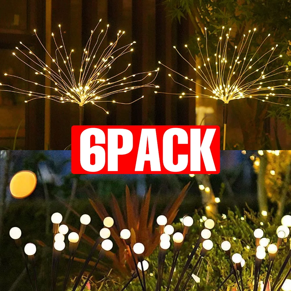 6 Pack Led Solar Fi… - image