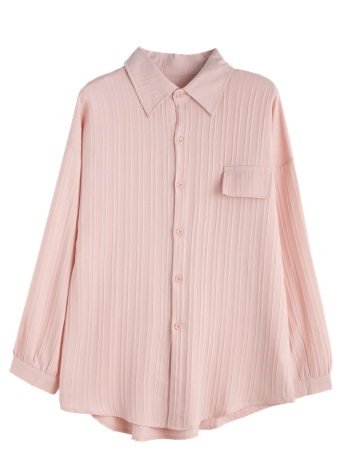 Women's Shirt Sunscreen Long Sleeves Shirt Summer Women's Loose Casual Single Breasted Turndown Collar Basics Chiffon Cardigan