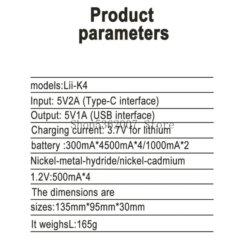 Lii K4 4 Slot Battery Charging With Auto Recognition 5V1A USB Output For 18650 Batteries Phones Tablets Electronics 40JB