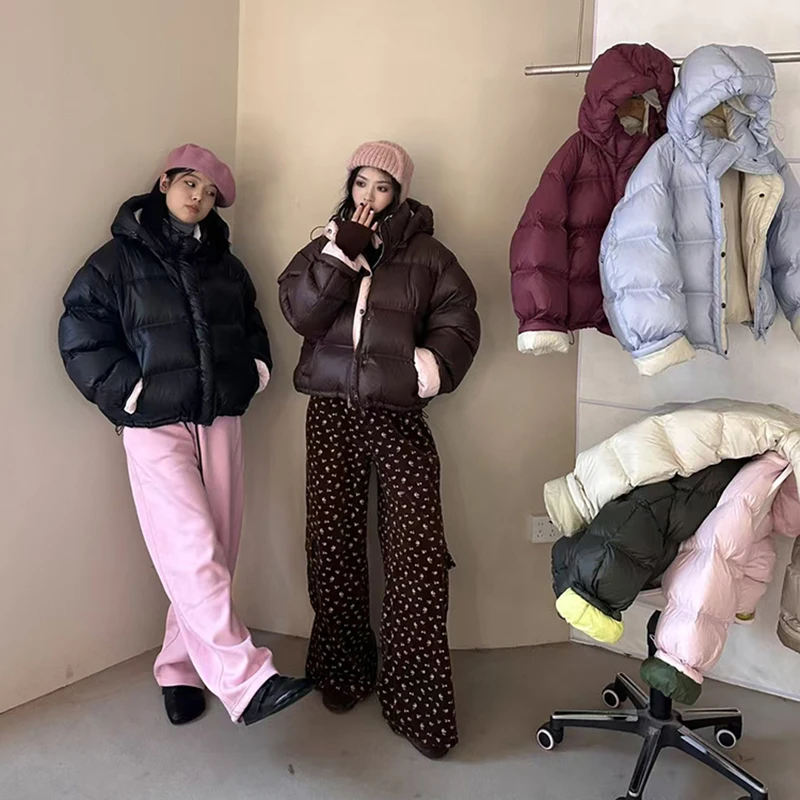 Weiße Ente Unten Frauen Unten Jacke Mantel Neue Winter Mode Hohe Qualität Warme Mit Kapuze Verdickung Koreanische Frauen Unten Jacke H238