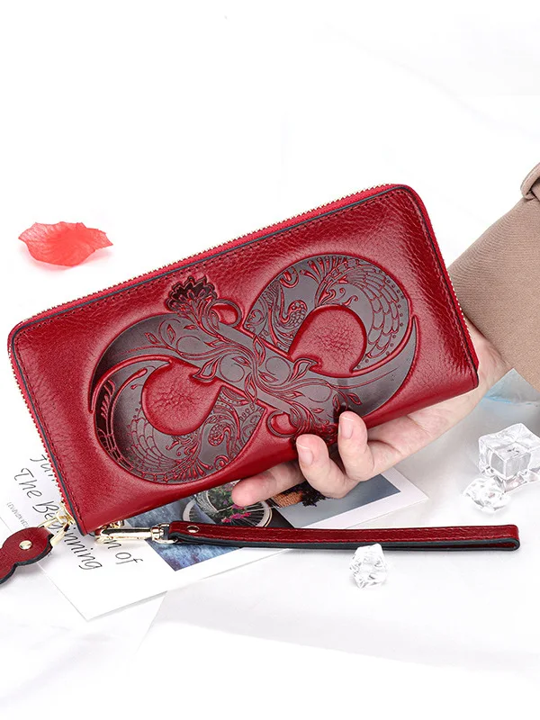 new-women's-long-leather-wallet-oil-wax-top-layer-cowhide-zipper-handbag-large-capacity-pressure-money-clip-bag