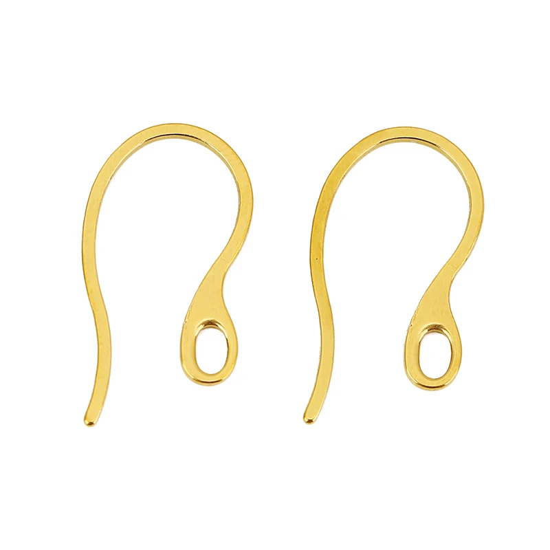 20pcs Hypoallergenic Stainless Steel Earrings Hooks Making PVD Never Fade Strong Earring Clasps Hooks For Diy Jewelry Supplies - view 4