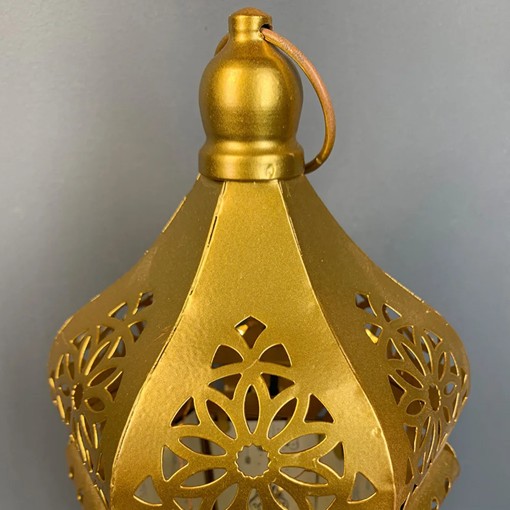 

Iron Lamp Vintage Decorative Lantern Ramadan Party Light Home Bar Theme Portable Powered Eid Ornaments