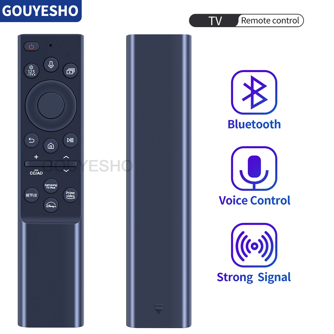 Controle Remoto de Voz para Samsung Smart, 4K Ultra HD, Neo QLED, Quadro OLED, Crystal Série UHD, BN59-01385B, BN59-01385A, Compatível