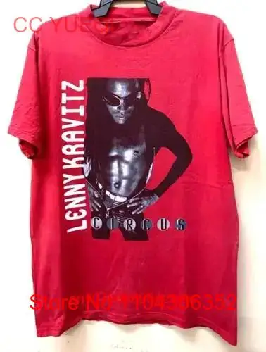 90s Lenny Kravitz Circus Tour T Shirt  Red S 2345XL LE084 long or short sleeves