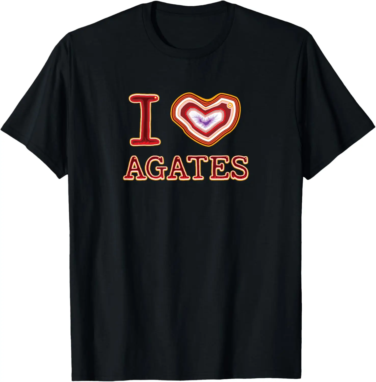 

I Heart Agates Rock Collector T-Shirt