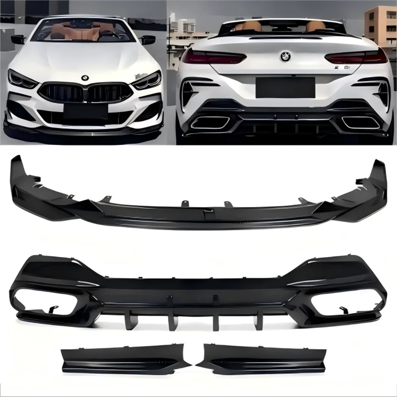 

For BMW 8 Series g14 2018-2022 Real Dry Carbon Fiber Bumper Front Lip Rear Diffuser Under Spoiler Splitter Accessories Body Kit