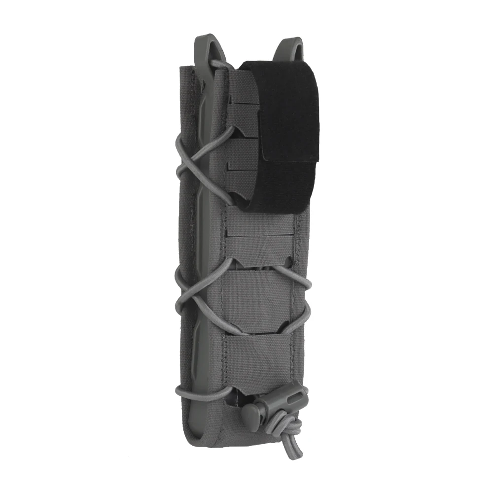 Tiger V2 Long Single Magazine Pouch Quick Release MOLLE Hook-Loop Clip Mag Carrier Holder Extended Mag MP5 MP7 MP9 UMP45 MPX