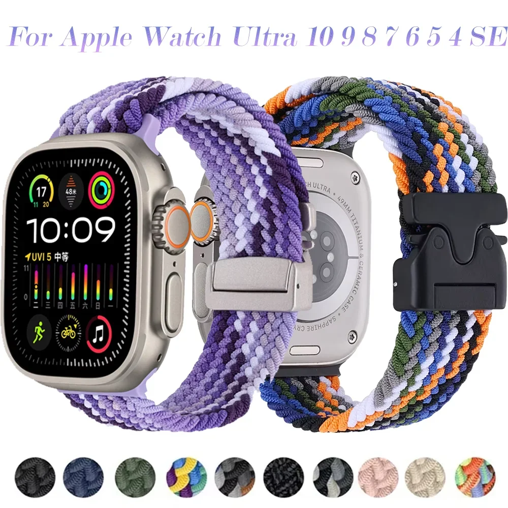 

Плетеный ремешок с парашютом Solo Loop для Apple Watch Band 46 мм 44 мм 45 мм 42 мм 40 мм 41 мм Ultra2 49 мм Correa iWatch 10 9 SE 8 7 6 5 4