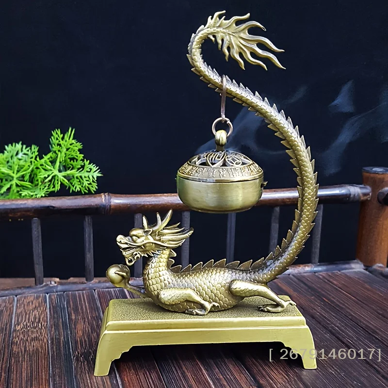 【YY26】Drachen-Räucherstäbchenhalter Glücksbringender Feng Shui Chinesischer Drache Retro-Räuchergefäß Heimdekoration Handwerk Aromatherapie-Ornament