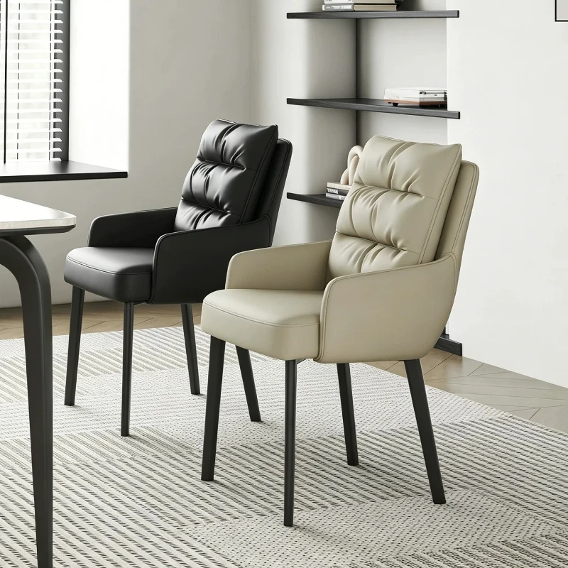 Modern Dining Chairs From Home Italian Light Luxury High End Soft Cushioned Seats For Long Periods Restaurant Chairs Furniture