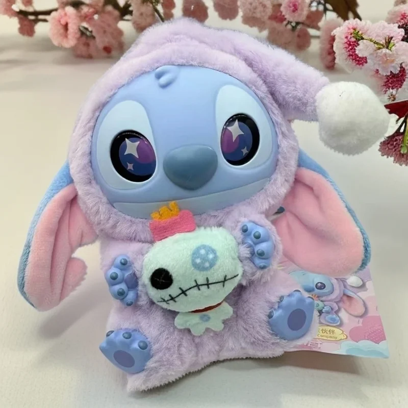 2025 Stitch Hot Eating Before Bed Series caja ciega juguetes hermosa caja ciega muñecas vinilo felpa punto disney anime kawaii