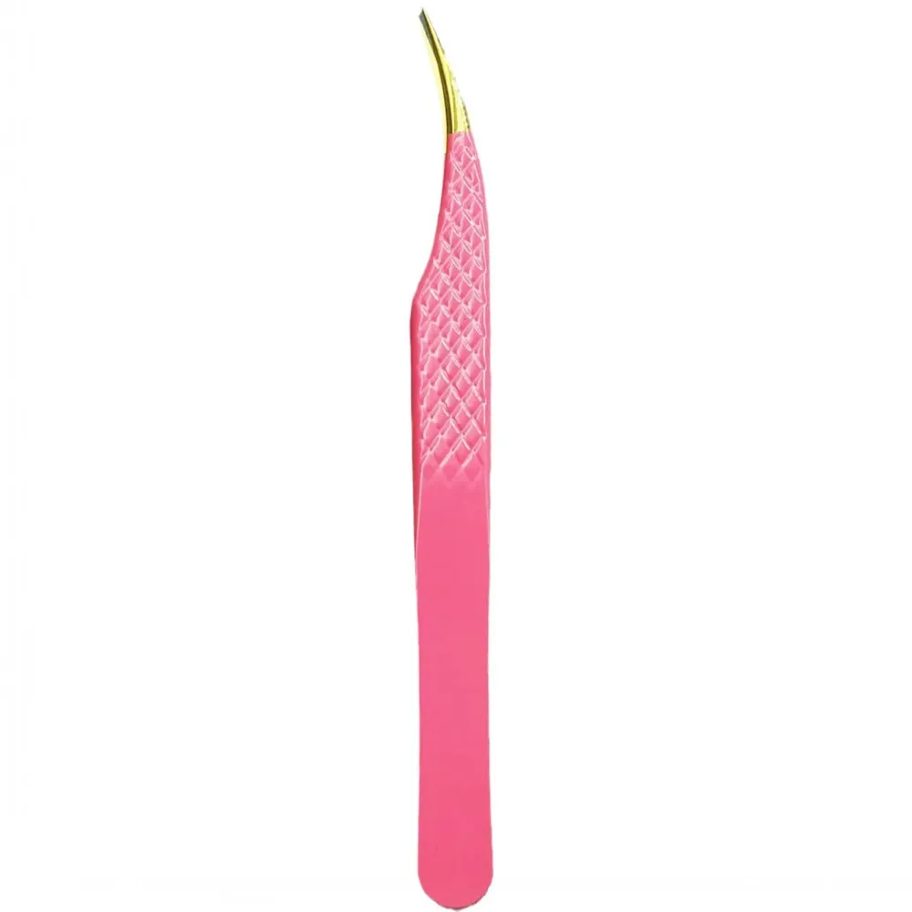 

Pink and Lash Tweezers False Eyelash Tool Eyelash Tweezers Stainless Steel Eyelash Extension Volume Lash Tweezers 20pcs