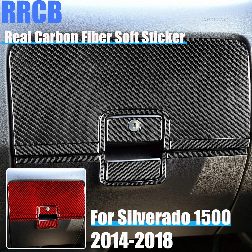 

Автомобильные аксессуары из углеродного волокна, набор для хранения перчаток, мягкий чехол, наклейка для Chevrolet Silverado 1500 для GMC Sierra 1500 2014-2018