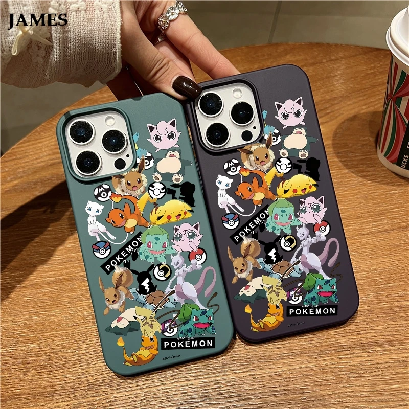 Anime P-Pokemon For Magsafe Phone Cover for iPhone 15 14 13 12 11 16 Pro Max Plus mini Eevee jigglypuff Magnetic Charging Case