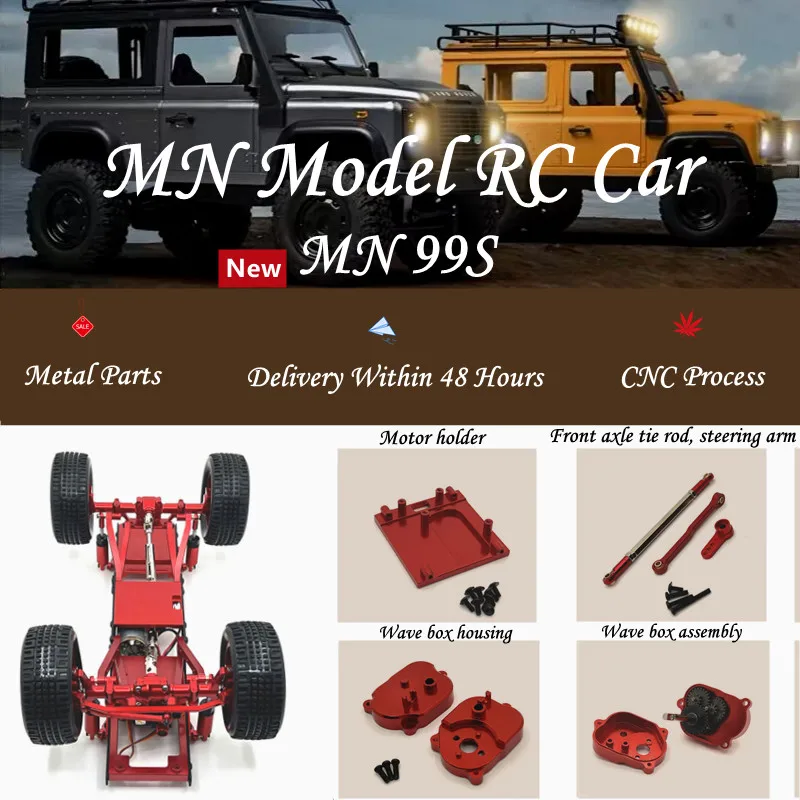 

Metal Parts for MN Model New MN99S MN168 MN78 RC Car, Wave Box cover, Front Axle Tie Rod, Wave Box Gear Parts Upgrade